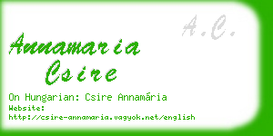 annamaria csire business card